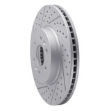 R1 09-10 Kia Borrego Front Left Drilled & Slotted Geo-Carbon Rotor
