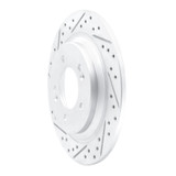 R1 13-26 Hyundai Azera Rear Left Drilled & Slotted Geo-Carbon Rotor