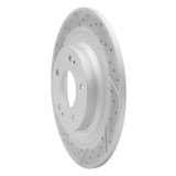 R1 13-25 Mitsubishi Outlander Phev Rear Left Drilled & Slotted Geo-Carbon Rotor