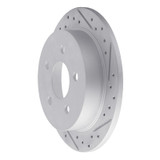 R1 97-05 Buick Regal Rear Right Drilled & Slotted Geo-Carbon Rotor