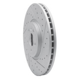 R1 17-20 Jaguar Xe Front Right Drilled & Slotted Geo-Carbon Rotor