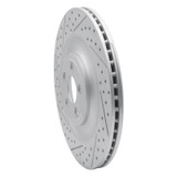 R1 10-24 Jaguar F-Type Rear Left Drilled & Slotted Geo-Carbon Rotor