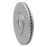 R1 10-24 Jaguar F-Type Front Right Drilled & Slotted Geo-Carbon Rotor