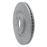 R1 06-21 Jaguar Super V8 Front Right Drilled & Slotted Geo-Carbon Rotor