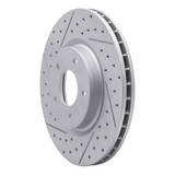 R1 98-06 Jaguar Xk8 Front Left Drilled & Slotted Geo-Carbon Rotor