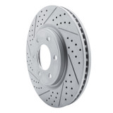 R1 07-24 Infiniti Qx80 Front Left Drilled & Slotted Geo-Carbon Rotor