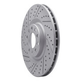 R1 17-25 Alfa Romeo Stelvio Front Left Drilled & Slotted Geo-Carbon Rotor
