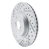 R1 20-25 Subaru WRX Front Left Drilled & Slotted Geo-Carbon Rotor
