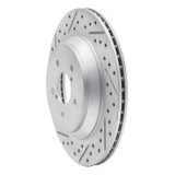 R1 19-23 Subaru Crosstrek Rear Left Drilled & Slotted Geo-Carbon Rotor