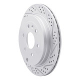 R1 07-17 Buick Enclave Rear Right Drilled & Slotted Geo-Carbon Rotor