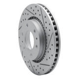 R1 06-09 Buick Rainier Front Right Drilled & Slotted Geo-Carbon Rotor