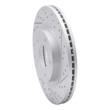 R1 11-19 Nissan Sentra Front Right Drilled & Slotted Geo-Carbon Rotor