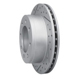 R1 99-20 Chevrolet Silverado 3500 Hd Rear Left Drilled & Slotted Geo-Carbon Rotor
