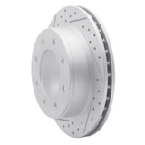R1 99-25 Chevrolet Suburban 2500 Rear Left Drilled & Slotted Geo-Carbon Rotor