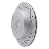 R1 08-20 Subaru WRX Sti Rear Right Drilled & Slotted Geo-Carbon Rotor