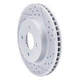 R1 11-25 Nissan Versa Front Right Drilled & Slotted Geo-Carbon Rotor