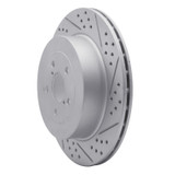 R1 03-04 Subaru Impreza Rear Right Drilled & Slotted Geo-Carbon Rotor