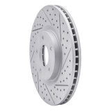 R1 07-17 Nissan Sentra Front Right Drilled & Slotted Geo-Carbon Rotor