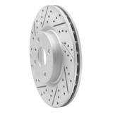 R1 16-25 Mazda MX-5 Miata Front Left Drilled & Slotted Geo-Carbon Rotor