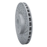 R1 14-19 Chevrolet Corvette Front Right Drilled & Slotted Geo-Carbon Rotor