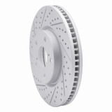 R1 06-15 Lexus IS250 Left Front Drilled & Slotted Geo-Carbon Rotor