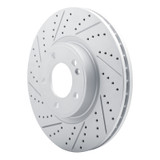 R1 19-25 Mercedes-Benz G550 Front Left Drilled & Slotted Geo-Carbon Rotor