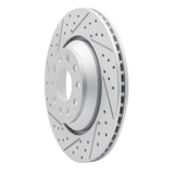 R1 06-25 Audi TT Quattro RS Rear Left Drilled & Slotted Geo-Carbon Rotor