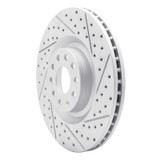 R1 06-13 Audi S3 (Mexico) Front Right Drilled & Slotted Geo-Carbon Rotor