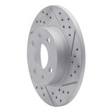R1 09-19 Fiat 500 (USA/Canada) Rear Right Drilled & Slotted Geo-Carbon Rotor
