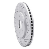 R1 05-25 Nissan Frontier Front Right Drilled & Slotted Geo-Carbon Rotor