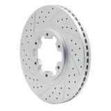 R1 98-04 Infiniti QX4 Front Left Drilled & Slotted Geo-Carbon Rotor