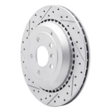 R1 06-12 Mercedes-Benz R500 Rear Left Drilled & Slotted Geo-Carbon Rotor