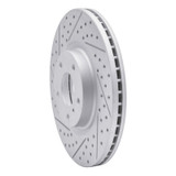R1 03-23 Infiniti Q40 Front Left Drilled & Slotted Geo-Carbon Rotor