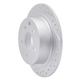 R1 02-25 Nissan Juke Rear Left Drilled & Slotted Geo-Carbon Rotor
