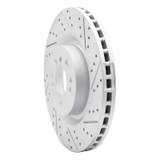 R1 13-19 Mercedes-Benz GLS350D Front Right Drilled & Slotted Geo-Carbon Rotor