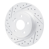 R1 14-20 Infiniti Qx30 Rear Left Drilled & Slotted Geo-Carbon Rotor