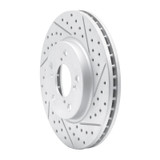 R1 05-10 Honda Odyssey Front Right Drilled & Slotted Geo-Carbon Rotor