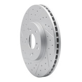 R1 99-14 Acura CL Front Left Drilled & Slotted Geo-Carbon Rotor