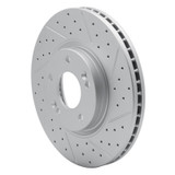 R1 10-13 Hyundai Santa Fe Front Right Drilled & Slotted Geo-Carbon Rotor