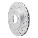 R1 06-11 Mercedes-Benz B200 Front Right Drilled & Slotted Geo-Carbon Rotor