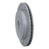 R1 10-16 Cadillac Srx Rear Left Drilled & Slotted Geo-Carbon Rotor