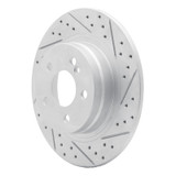 R1 08-15 Mercedes-Benz C250 Rear Right Drilled & Slotted Geo-Carbon Rotor
