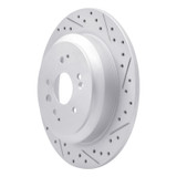 R1 14-16 Acura MDX Rear Right Drilled & Slotted Geo-Carbon Rotor