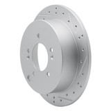 R1 01-16 Hyundai Santa Fe Rear Right Drilled & Slotted Geo-Carbon Rotor