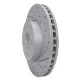 R1 14-20 Cadillac Cts Front Right Drilled & Slotted Geo-Carbon Rotor