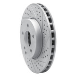R1 03-09 Mercedes-Benz E350 Front Right Drilled & Slotted Geo-Carbon Rotor