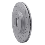 R1 12-25 Dodge Attitude (Mexico) Front Right Drilled & Slotted Geo-Carbon Rotor