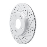 R1 11-26 Hyundai Elantra Coupe Front Right Drilled & Slotted Geo-Carbon Rotor