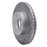 R1 13-25 Cadillac Ct4 Front Right Drilled & Slotted Geo-Carbon Rotor