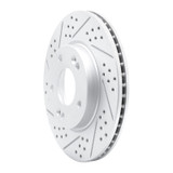 R1 11-26 Hyundai Venue Front Left Drilled & Slotted Geo-Carbon Rotor